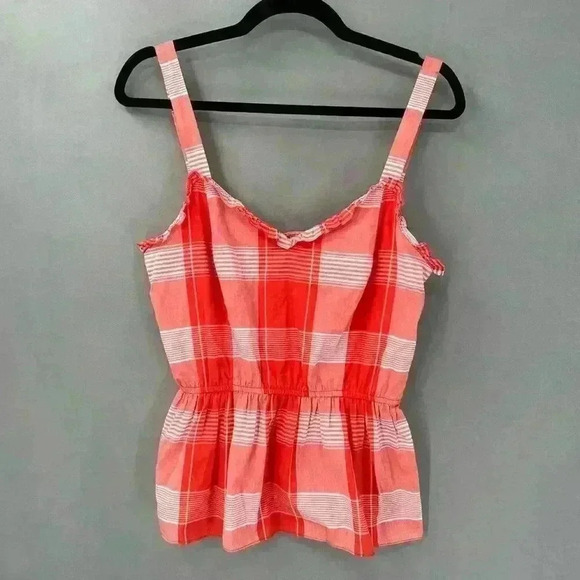 $159 Waverly Grey Blouse Womens Small Plaid Peplum Cottagecore Coastal Cowgirl - Picture 4 of 11